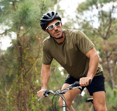 Cycling with bluetooth glasses